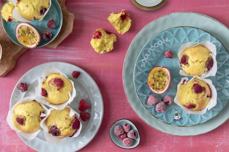 muffins met frambozen en passievrucht cupcakes recept