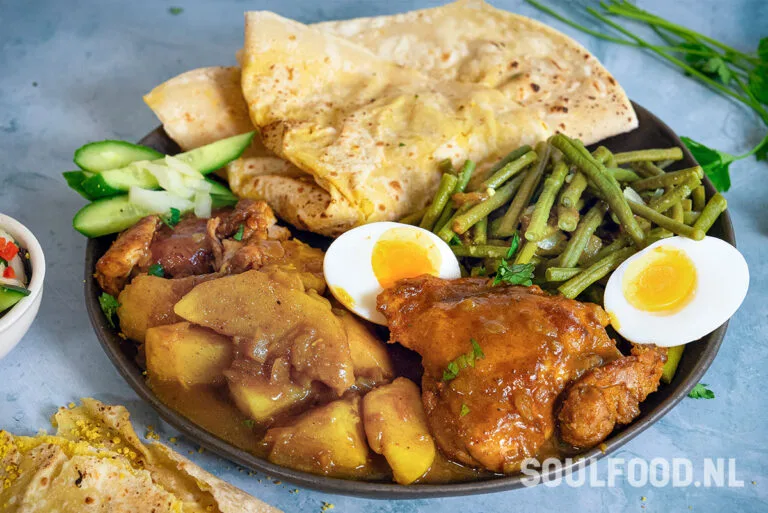 Surinamese roti chicken masala curry recipe long beans potatoes