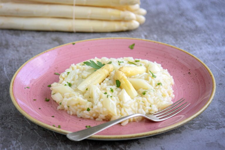 vegan asperge risotto recept soulfood witte asperges