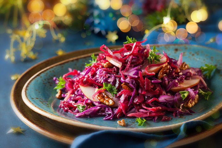 winter salade rode bietjes kool appel recept