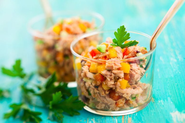 Gezonde tonijnsalade tonijn salade paprika healthy recept keto low carb