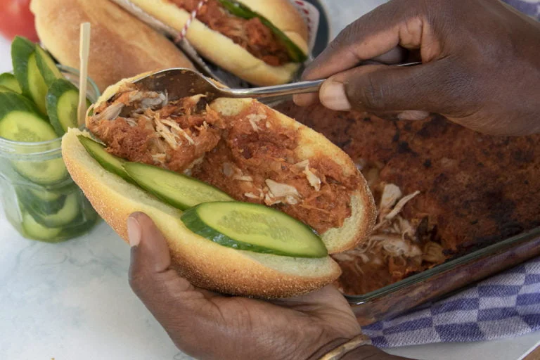 Surinamese pom pomtayer sandwich recipe