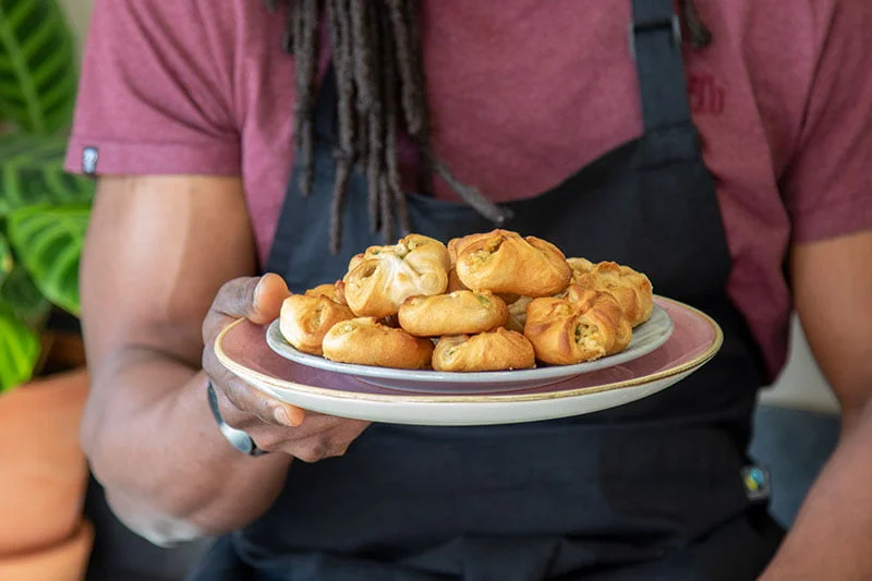 quick chicken cream cheese patties pastechi croissant dough Danerolles