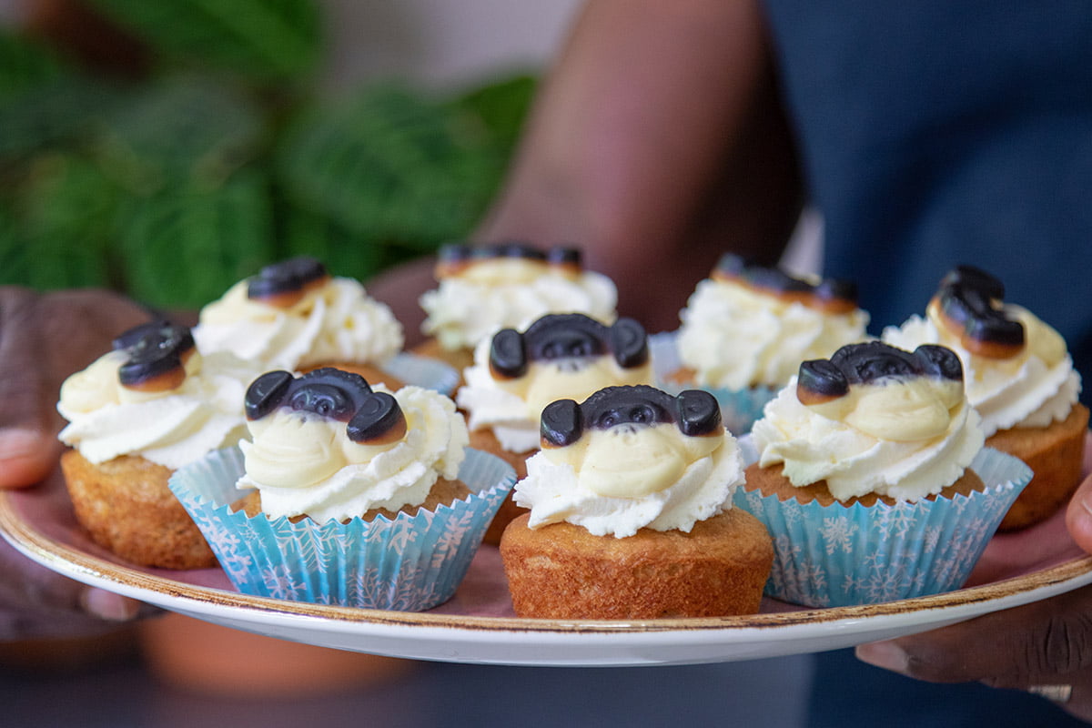 Vegan bananen cupcakes met frosting ⋆ SOULFOOD.nl