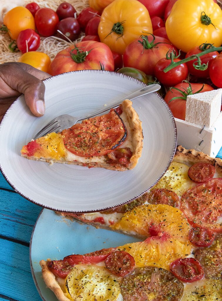 hartige taart met heirloom tomaten recept soulfood