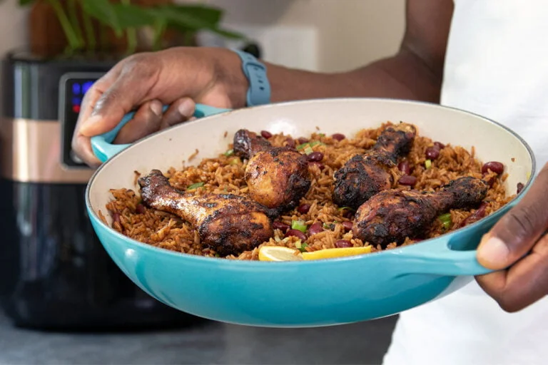 Jamaican jerk chicken drumsticks uit de airfryer recept