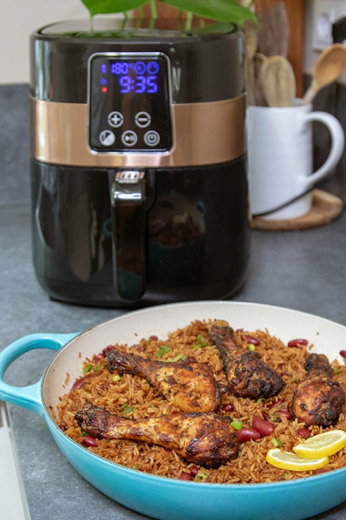 Jamaican jerk chicken drumsticks uit de airfryer recept