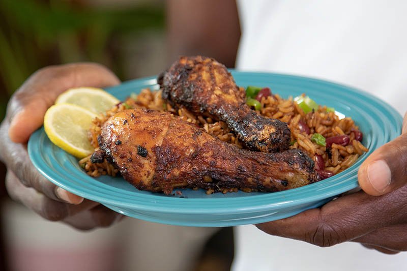 Jamaican jerk chicken drumsticks uit de airfryer recept