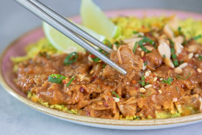 vegan fried rice met jackfruit rendang van rootzz of nature recept