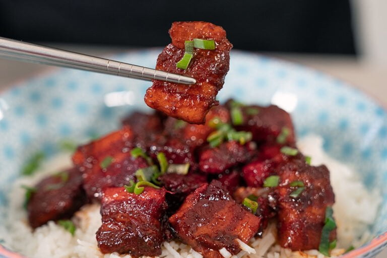 rood gesmoord buikspek chinese pork belly recept recipe super dushi chef