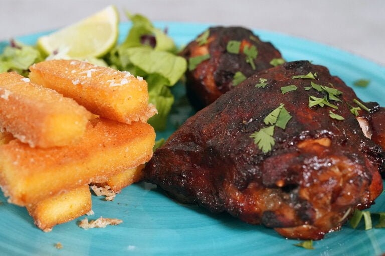 spicy mango chicken, kip met mango gember en hete peper