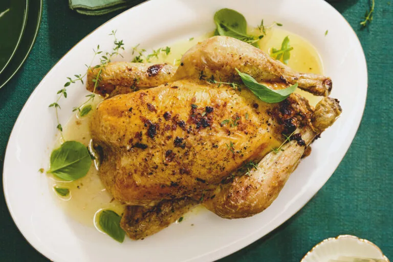 gevulde kip voor het kerstdiner